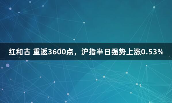 红和古 重返3600点，沪指半日强势上涨0.53%